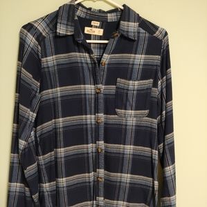 Blue plaid flannel